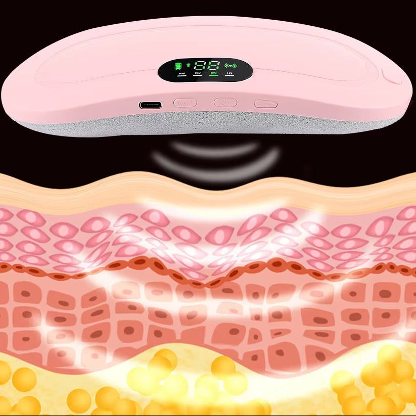 Electric Waist Massage Period Cramp Massager Vibrating Heating Belt for Menstrual Waist Stomach Abdominal Warm Palace Belt