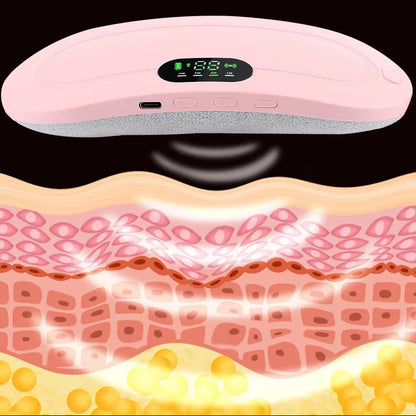 Electric Waist Massage Period Cramp Massager Vibrating Heating Belt for Menstrual Waist Stomach Abdominal Warm Palace Belt